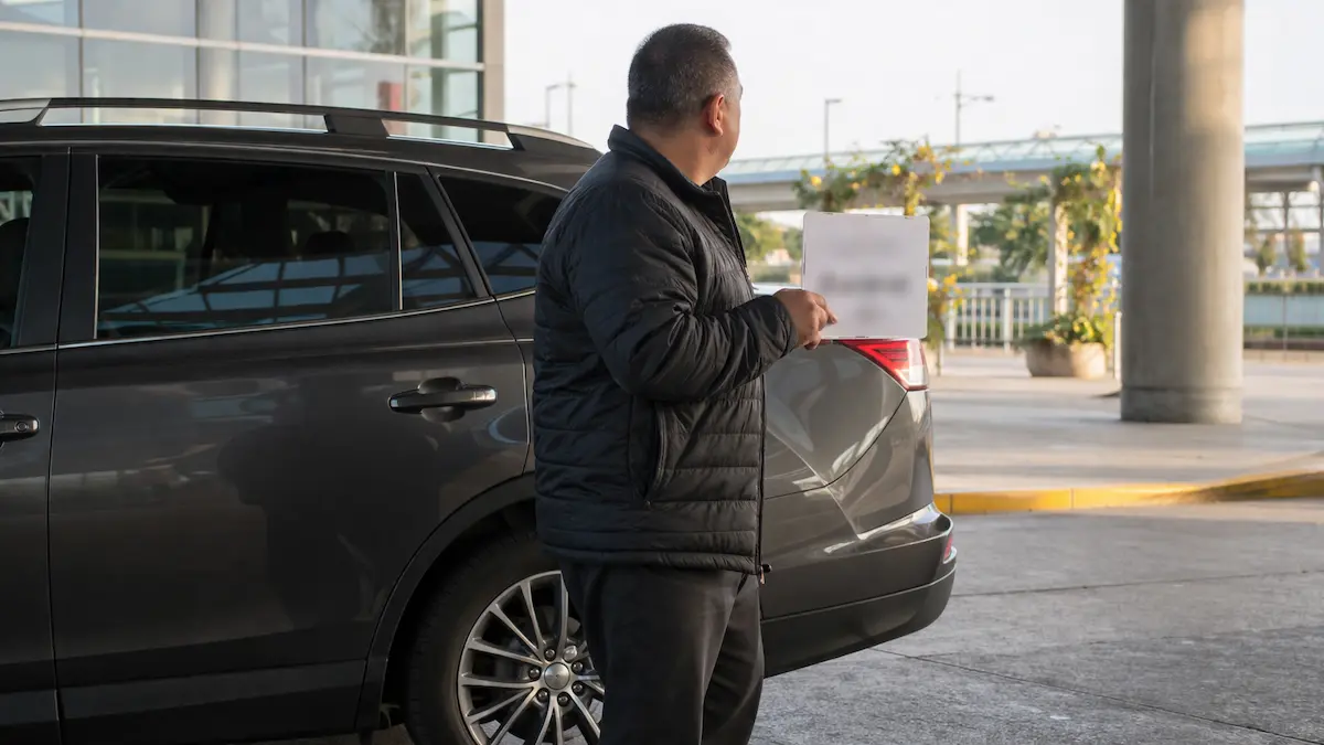 Phuket airport private transfer pickup with driver holding name sign