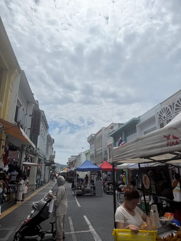Sunday walking street market in Phuket Old Town