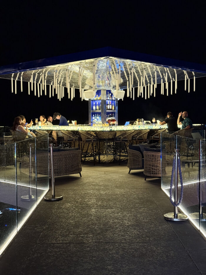 Night walkway and lighting at Fira Beach Club Phuket
